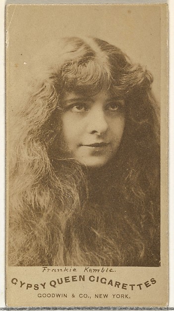 Frankie Kemle, from the Actors and Actresses series (N171) for Gypsy Queen Cigarettes