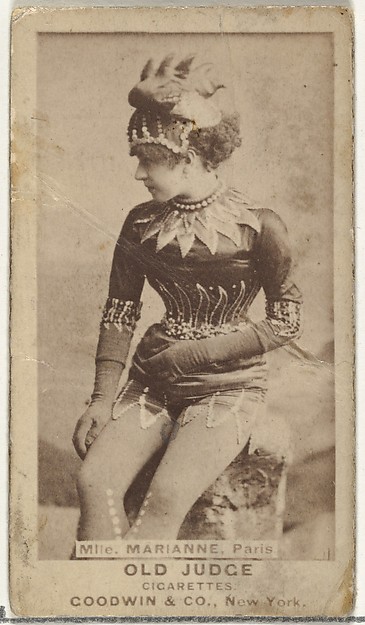 Mlle. Marianne, Paris, from the Actors and Actresses series (N171) for Old Judge Cigarettes