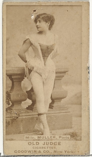 Mlle. Muller, Paris, from the Actors and Actresses series (N171) for Old Judge Cigarettes