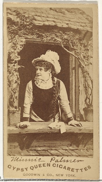 Minnie Palmer, from the Actors and Actresses series (N171) for Gypsy Queen Cigarettes