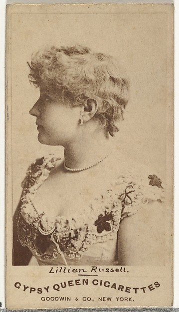 Lillian Russell, from the Actors and Actresses series (N171) for Gypsy Queen Cigarettes