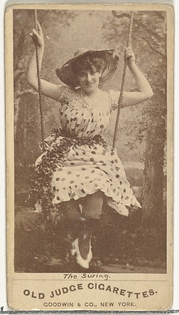 The Swing, from the Actors and Actresses series (N171) for Old Judge Cigarettes