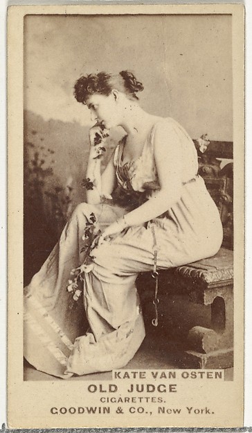 Kate Van Osten, from the Actors and Actresses series (N171) for Old Judge Cigarettes