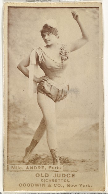 Mlle. Andre, Paris, from the Actors and Actresses series (N171) for Old Judge Cigarettes
