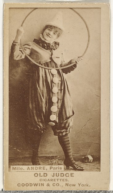 Mlle. Andre, Paris, from the Actors and Actresses series (N171) for Old Judge Cigarettes