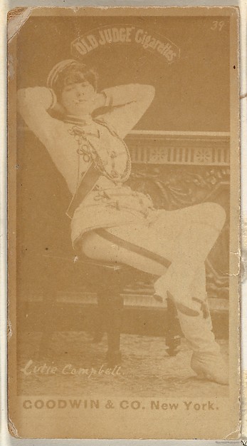 Cutie Campbell, from the Actors and Actresses series (N171) for Old Judge Cigarettes