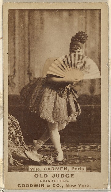 Mlle. Carmen, Paris, from the Actors and Actresses series (N171) for Old Judge Cigarettes