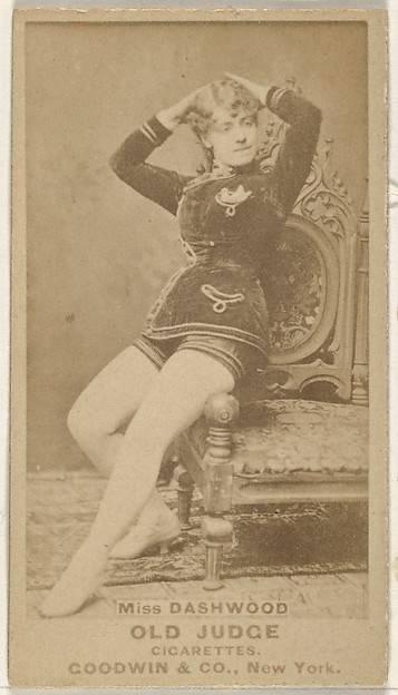 Miss Dashwood, from the Actors and Actresses series (N171) for Old Judge Cigarettes