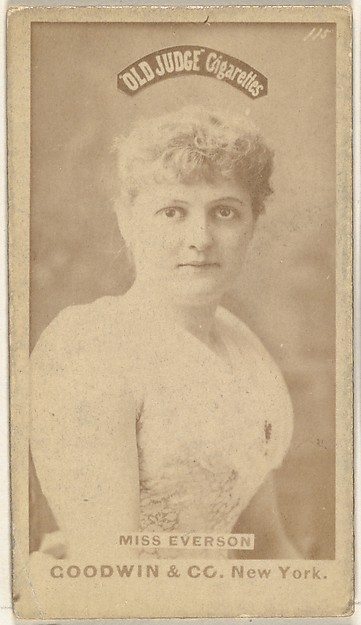 Miss Everson, from the Actors and Actresses series (N171) for Old Judge Cigarettes