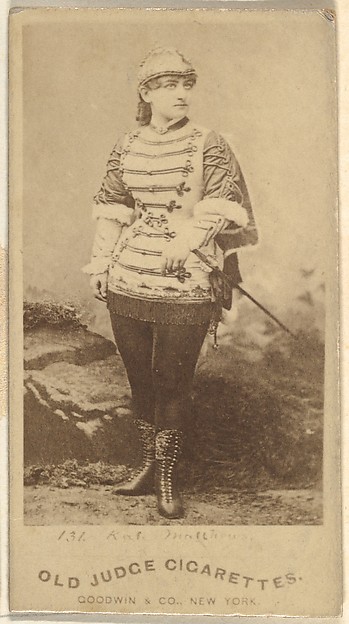 From the Actors and Actresses series (N171) for Old Judge Cigarettes