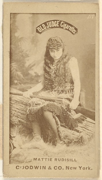 Mattie Rudisill, from the Actors and Actresses series (N171) for Old Judge Cigarettes