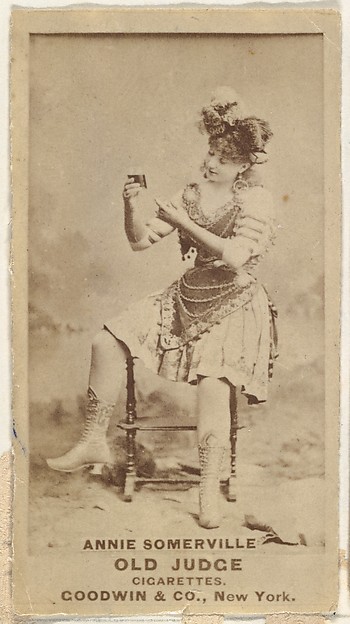 Annie Somerville, from the Actors and Actresses series (N171) for Old Judge Cigarettes