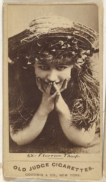 Florence Thorp, from the Actors and Actresses series (N171) for Old Judge Cigarettes by Goodwin & Company, The Metropolitan Museum of Art