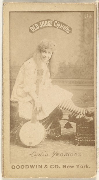 Lydia Yeamana, from the Actors and Actresses series (N171) for Old Judge Cigarettes
