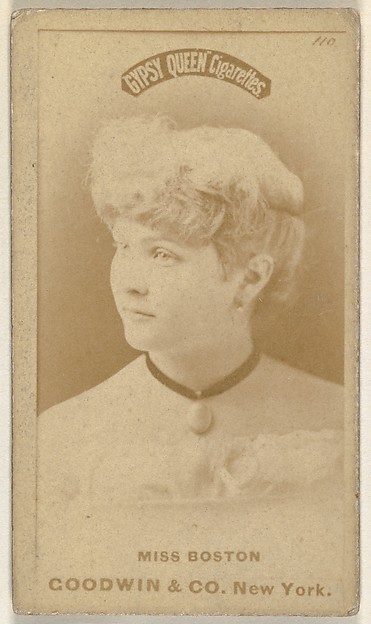 Miss Boston, from the Actors and Actresses series (N171) for Gypsy Queen Cigarettes
