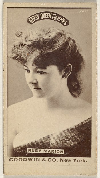 Ruby Marion, from the Actors and Actresses series (N171) for Gypsy Queen Cigarettes