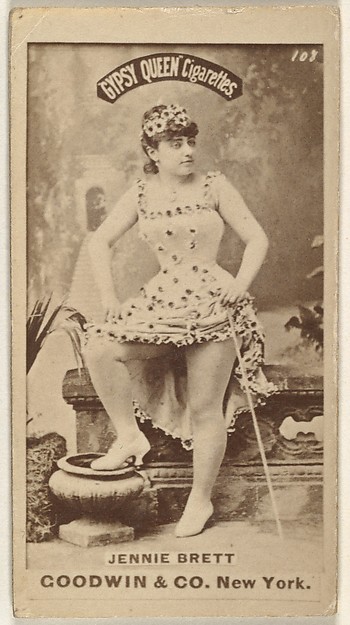 Jennie Brett, from the Actors and Actresses series (N171) for Gypsy Queen Cigarettes