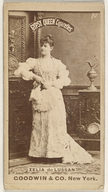 Zelia de Lussan, from the Actors and Actresses series (N171) for Gypsy Queen Cigarettes