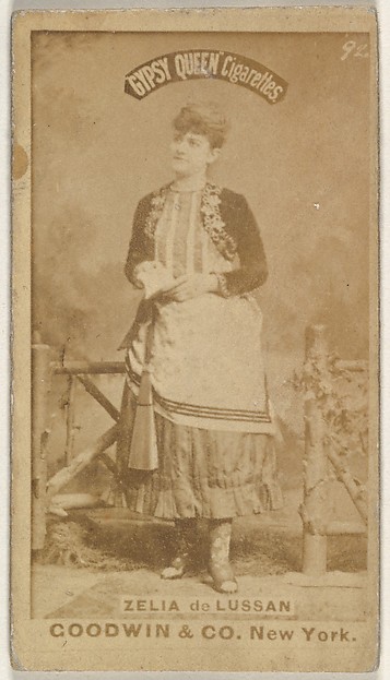 Zelia de Lussan, from the Actors and Actresses series (N171) for Gypsy Queen Cigarettes