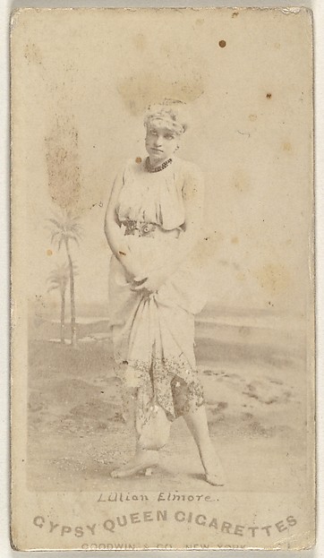 Lillian Elmore, from the Actors and Actresses series (N171) for Gypsy Queen Cigarettes