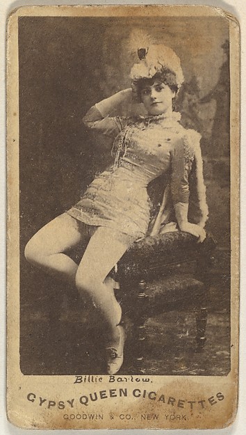 Billie Barlow, from the Actors and Actresses series (N171) for Gypsy Queen Cigarettes