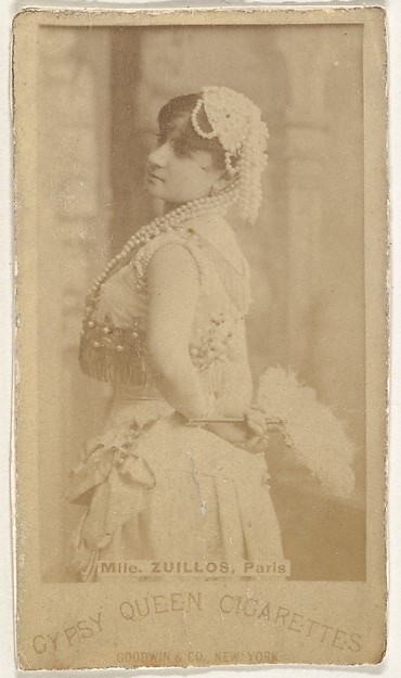 Mlle. Zuillos, Paris, from the Actors and Actresses series (N171) for Gypsy Queen Cigarettes