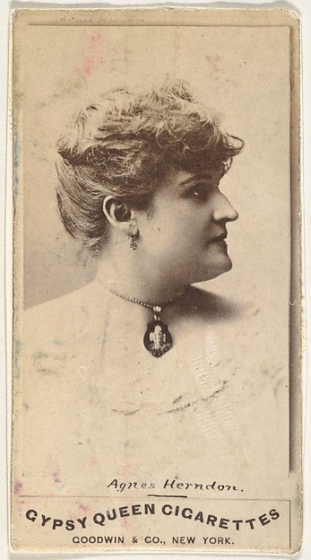 Agnes Herndon, from the Actors and Actresses series (N171) for Gypsy Queen Cigarettes