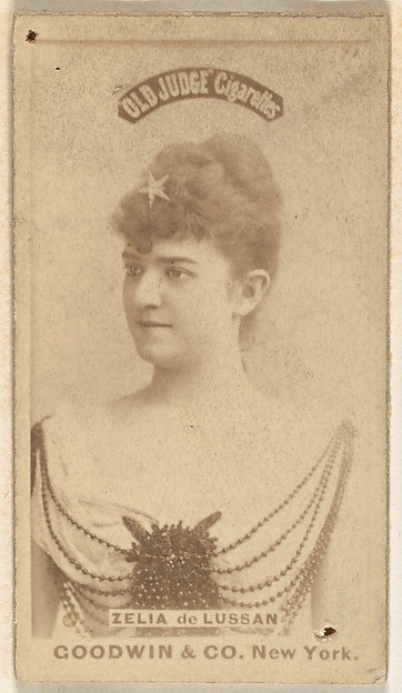Zelia de Lussan, from the Actors and Actresses series (N171) for Old Judge Cigarettes