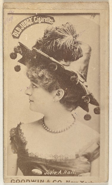 Josie A. Hall, from the Actors and Actresses series (N171) for Old Judge Cigarettes