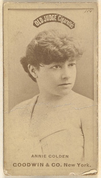 Annie Golden, from the Actors and Actresses series (N171) for Old Judge Cigarettes