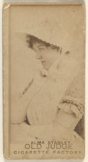 Alma Stanley, from the Actors and Actresses series (N171) for Old Judge Cigarettes