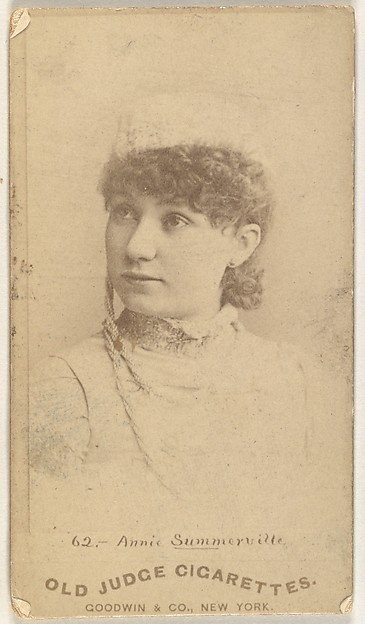 Annie Summerville, from the Actors and Actresses series (N171) for Old Judge Cigarettes