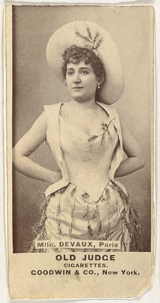 Mlle. Devaux, Paris, from the Actors and Actresses series (N171) for Old Judge Cigarettes