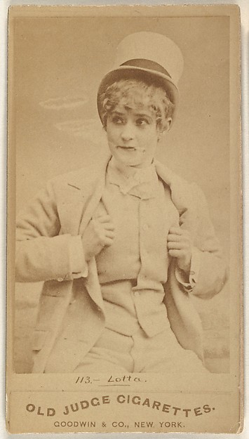 Lotta, from the Actors and Actresses series (N171) for Old Judge Cigarettes