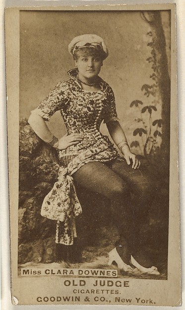 Miss Clara Downes, from the Actors and Actresses series (N171) for Old Judge Cigarettes