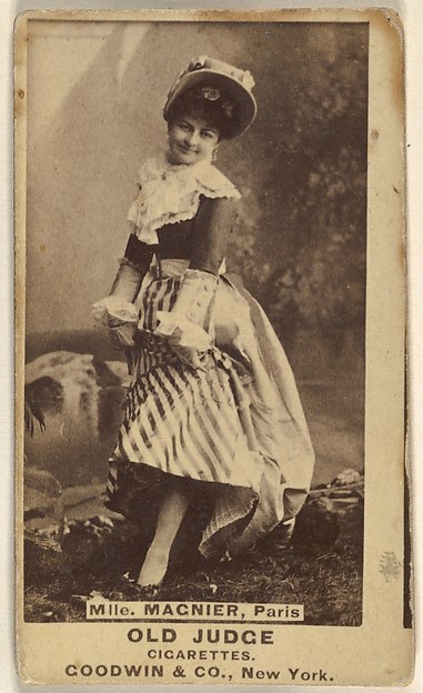 Mlle. Magnier, Paris, from the Actors and Actresses series (N171) for Old Judge Cigarettes