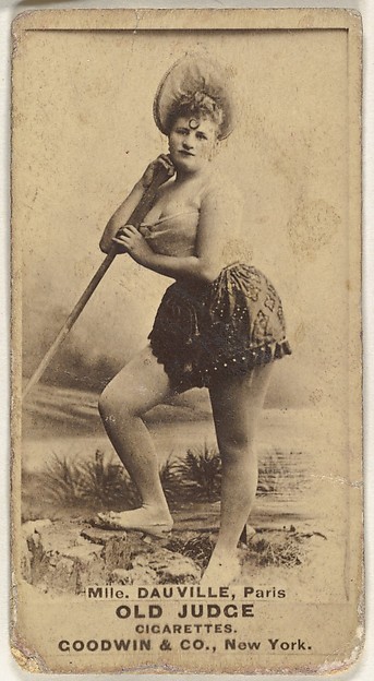Mlle. Dauville, Paris, from the Actors and Actresses series (N171) for Old Judge Cigarettes