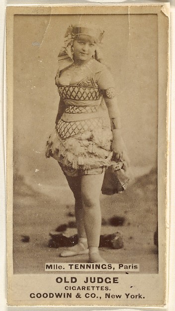 Mlle. Tennings, Paris, from the Actors and Actresses series (N171) for Old Judge Cigarettes