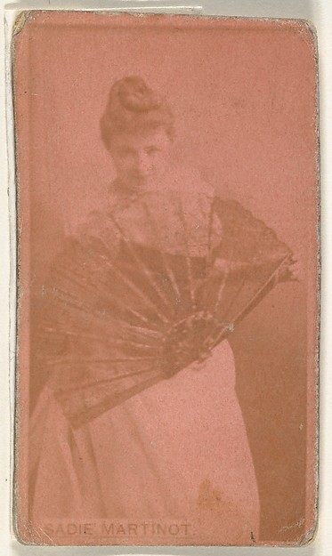 Sadie Martinot, from the Actors and Actresses series (N171) for Old Judge and Dog's Head Cigarettes