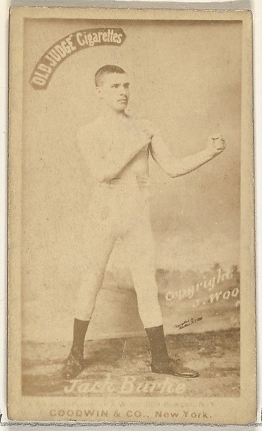 Jack Burke, from the Celebrities and Prizefighters series (N174) for Old Judge Cigarettes