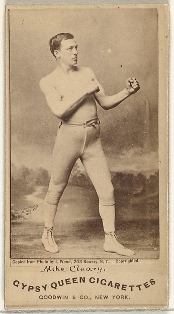 Mike Cleary, from the Celebrities and Prizefighters series (N174) for Gypsy Queen Cigarettes