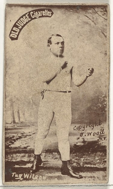 Tug Wilson, from the Celebrities and Prizefighters series (N174) for Old Judge Cigarettes