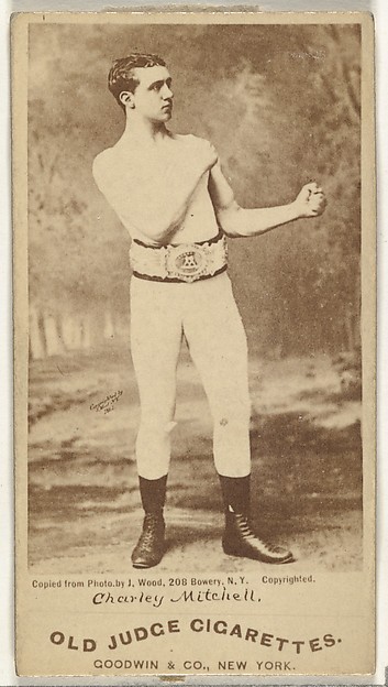 Charley Mitchell, from the Celebrities and Prizefighters series (N174) for Old Judge Cigarettes