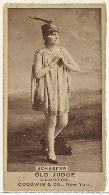 Schaefer, from the Actors and Actresses series (N171) for Old Judge Cigarettes