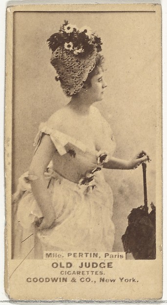 Mlle. Pertin, Paris, from the Actors and Actresses series (N171) for Old Judge Cigarettes