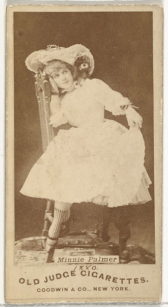 Minnie Palmer, from the Actors and Actresses series (N171) for Old Judge Cigarettes