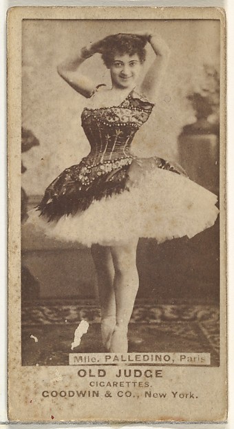 Mlle. Palledino, Paris, from the Actors and Actresses series (N171) for Old Judge Cigarettes