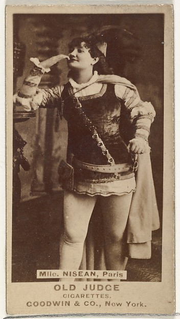 Mlle. Nisean, Paris, from the Actors and Actresses series (N171) for Old Judge Cigarettes