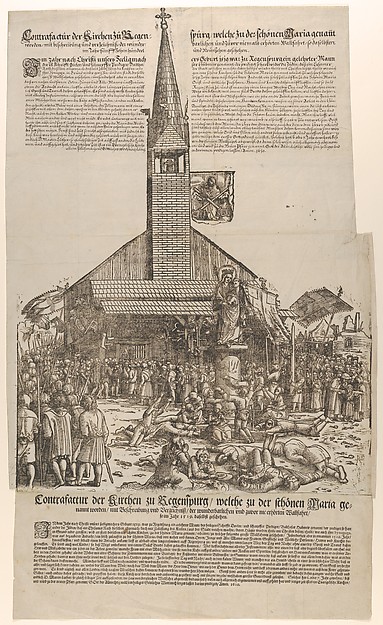 Pilgrims at the Church of the 'Beautiful Virgin' at Regensburg by Michael Ostendorfer