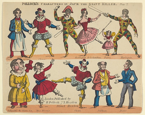 Characters, from Jack and the Giant Killer, Plate 7 for a Toy Theater